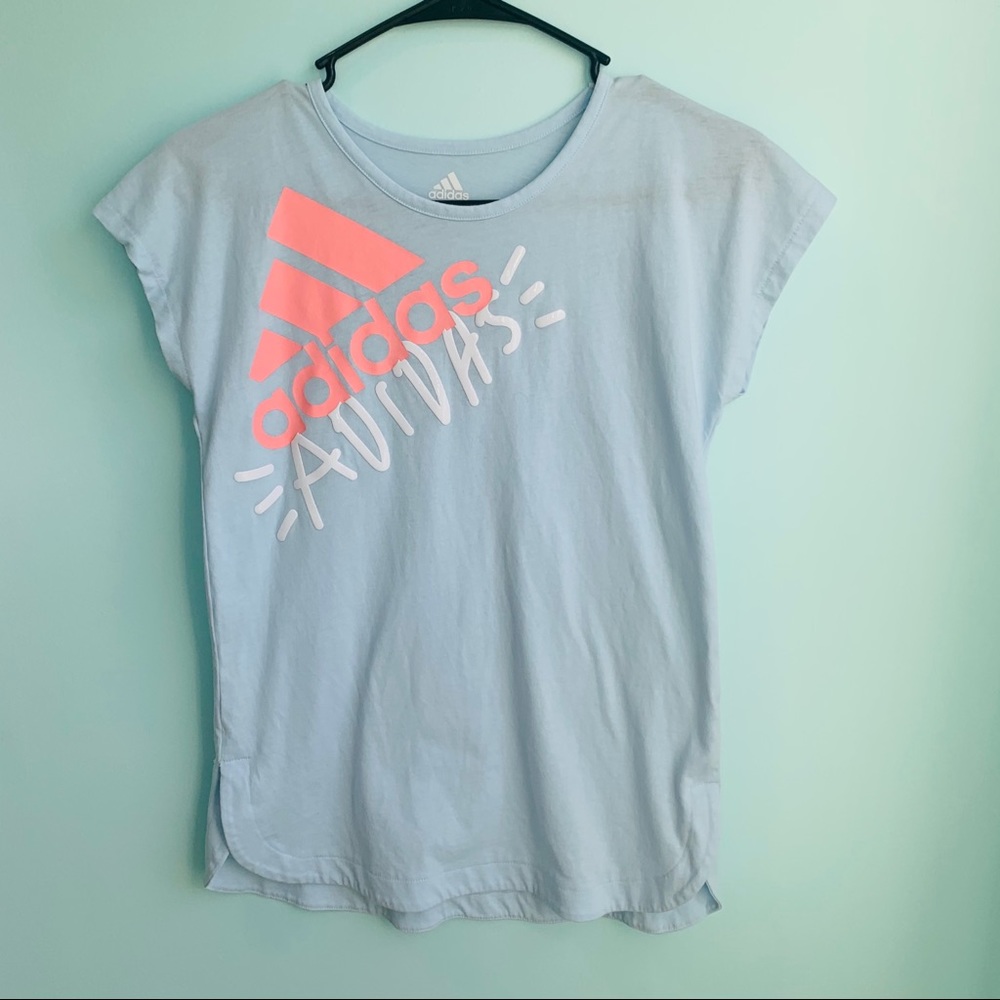 blue adidas shirt